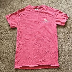 Simply Southern Coral Tailgates and Touchdowns Tee Small
